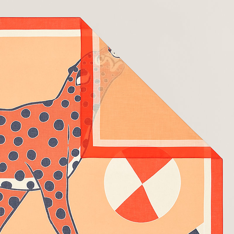 【HERMES】\"ビーチバスタオル \"Le Guepard en Equilibre\" Le Guepard en Equilibre pareo | Hermès USA